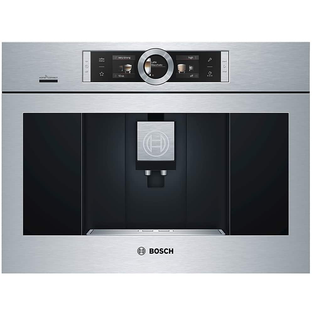 Bosch - Espresso Machine with 19 bars of pressure and Milk Frother - Stainless Steel - Front_Zoom