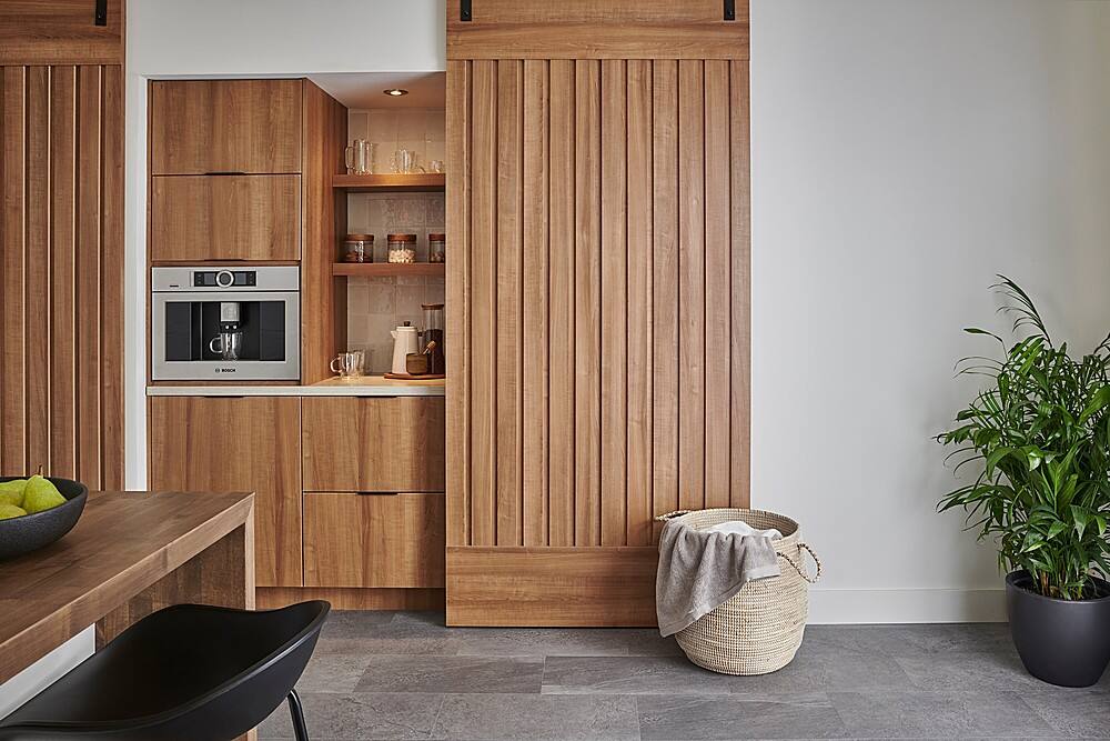 Alt View 17. Bosch - Espresso Machine with 19 bars of pressure and Milk Frother - Stainless steel.