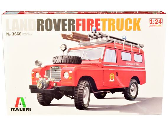 1:24 LAND ROVER FIRETRUCK
scale model kit
No 3660
modèle réduit
ITALERI
HAMPSHIRE FIRE SERVICE
PETERSFIELD