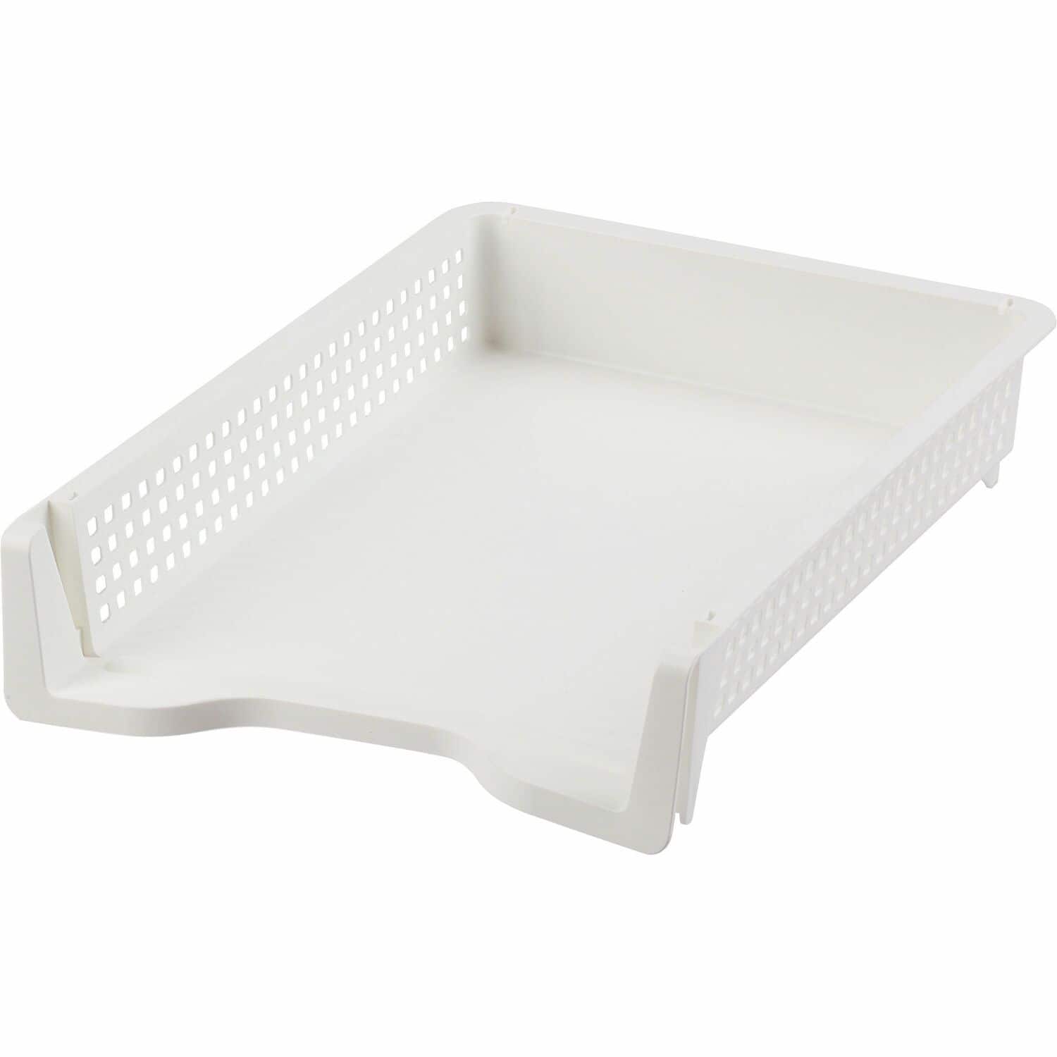 Business Source - Stackable Letter Tray Stackable Front Loading Plastic - Black