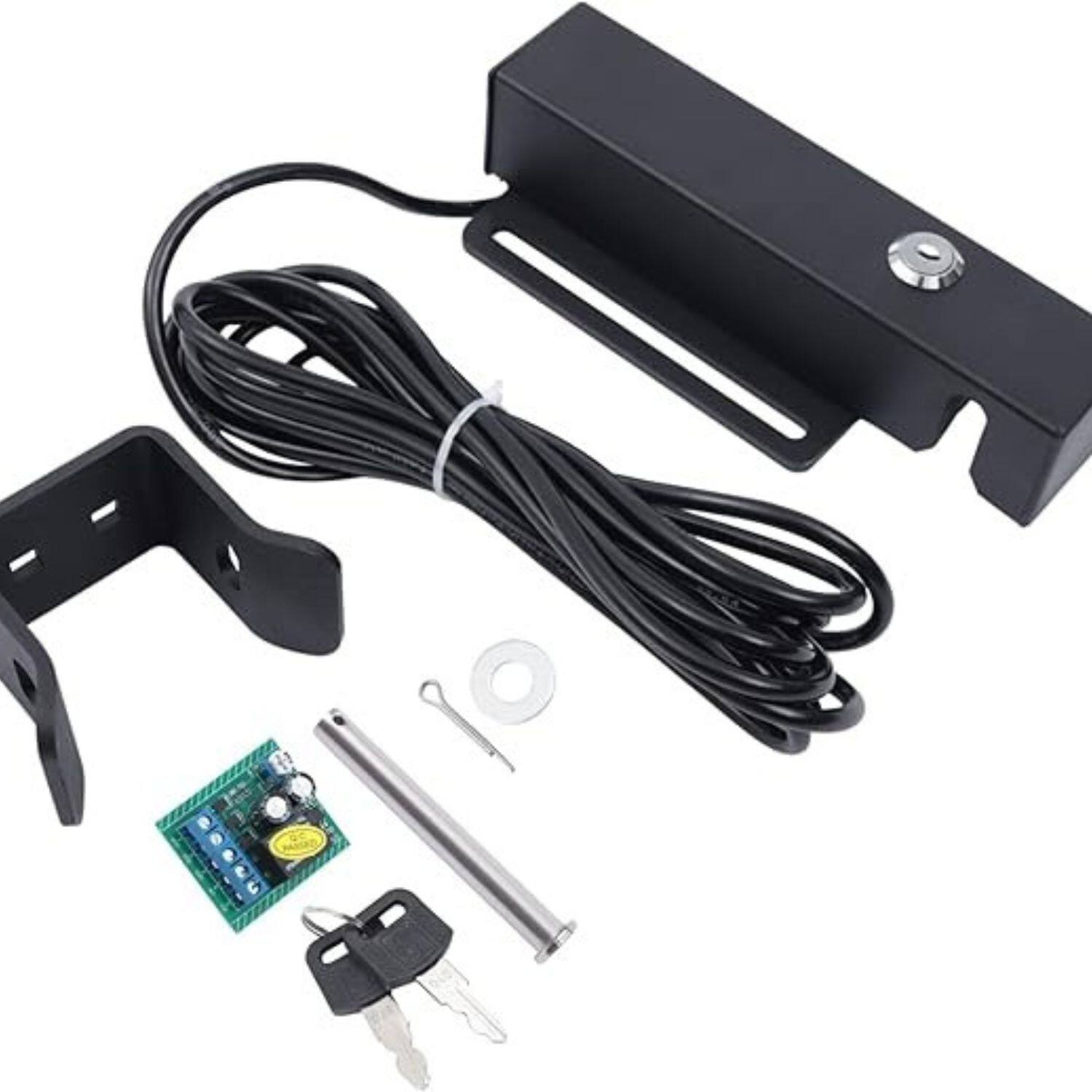 Left. Stock Preferred - Automatic Electric Gate Lock 12–24V for Swing Gate Opener System - Black.