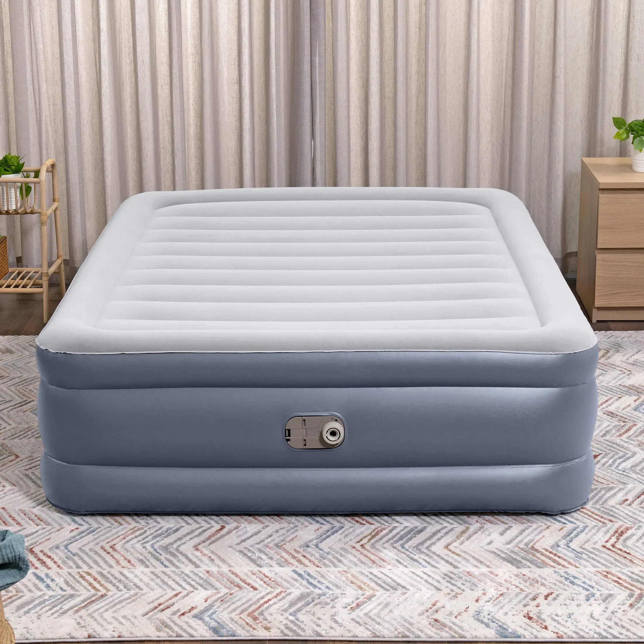 Alt View 1. Bestway - Bestway Tritech Mattress, 20" with Built-In AC Pump and Bag - Gray.