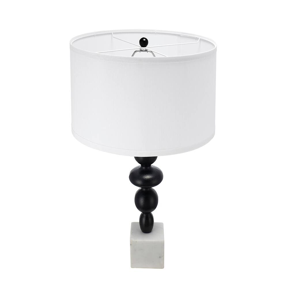 Left. Dexmalle - Dexmalle-Table Lamp with Round Four Tiered Body-Black and White.
