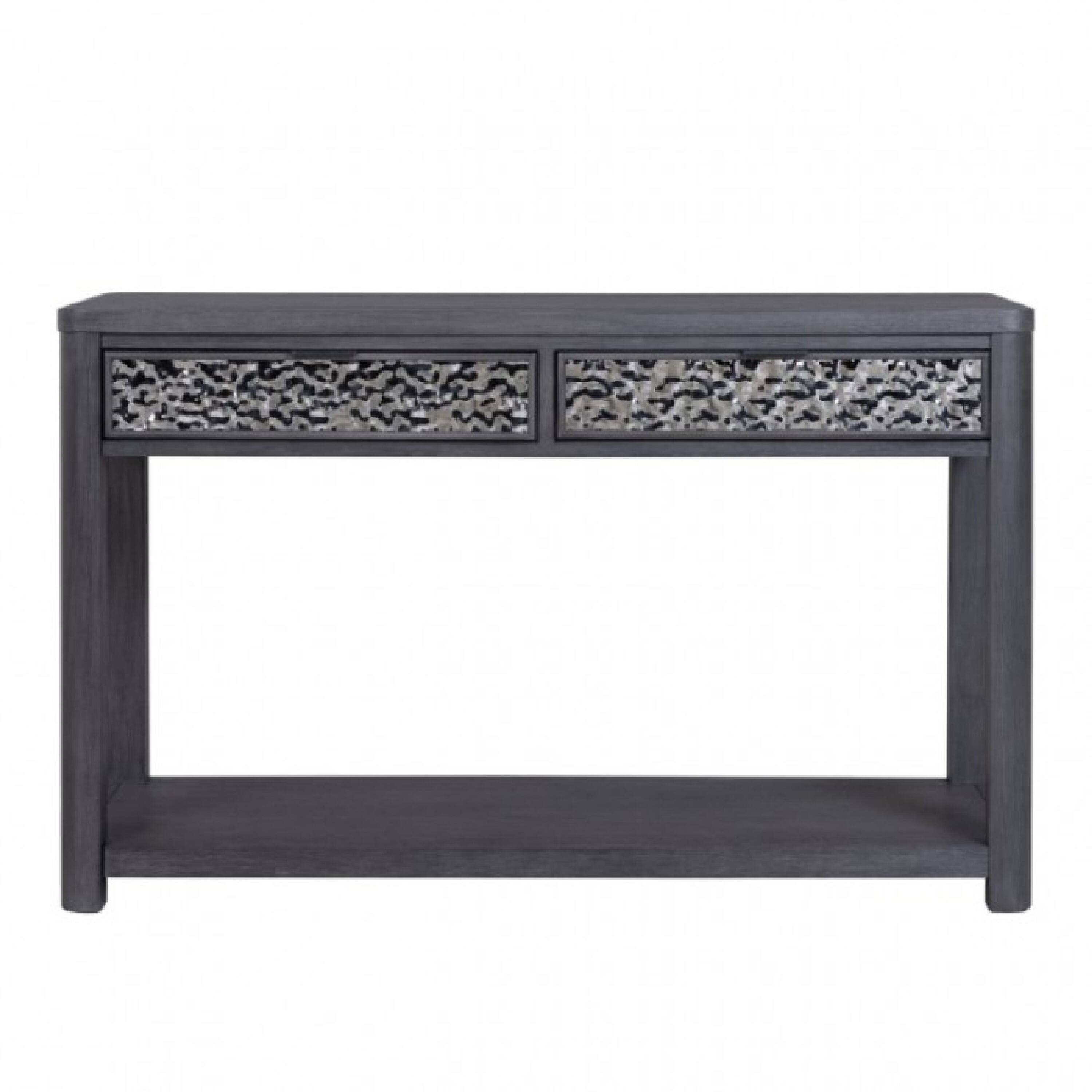 Alt View 1. Manhattan Lane - Zoko Sofa Table, 2 Drawers and 1 Shelf, Ash Gray Rubberwood, 48 Inch - Ash Gray.