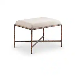 Meridian Furniture - Valley Chenille Fabric Bench - Beige