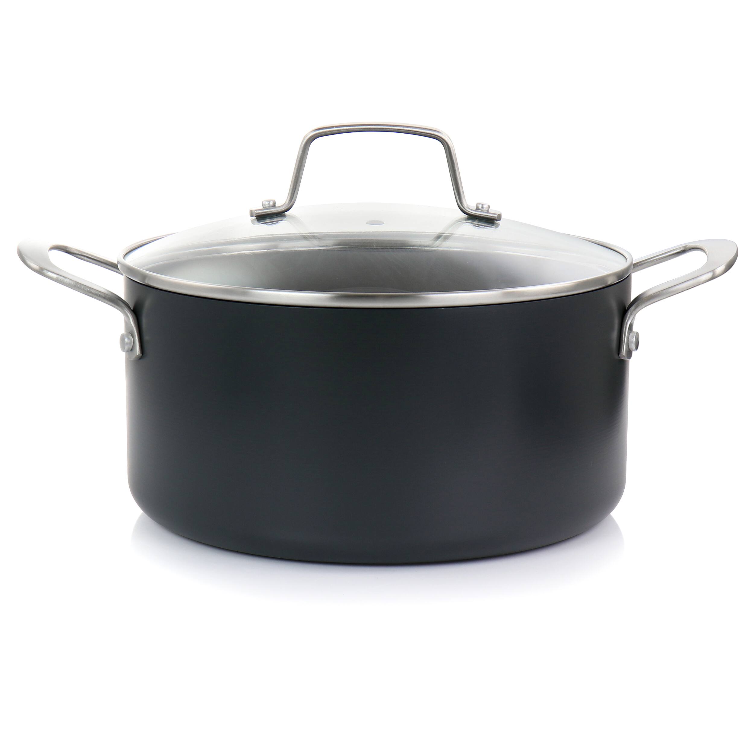 Alt View 1. Martha Stewart - Martha Stewart 10 Piece Nonstick Hard Aluminum Cookware Set in Matte Black - Matte Black.