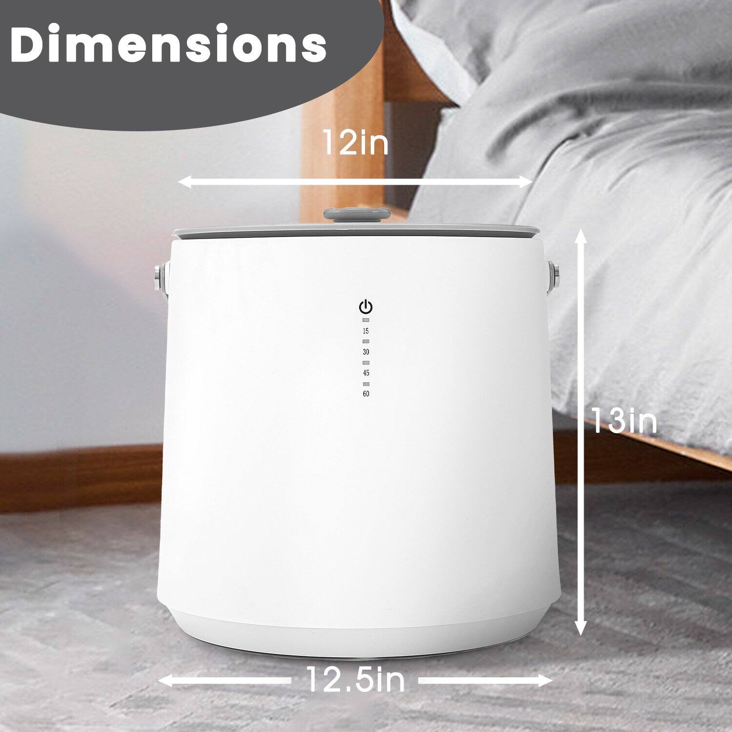 Dimensions
12in
15 30 = 60 45 I K I S I S I I G
13in
12.5in