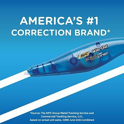 AMERICA'S #1 CORRECTION BRAND*

Wite-Out BIC Exaciner EXaC Liner

*Source: The NPD Group/Retail Tracking Service and Commercial Tracking Service, U.S., based on actual unit sales, 12ME June 2022 combined