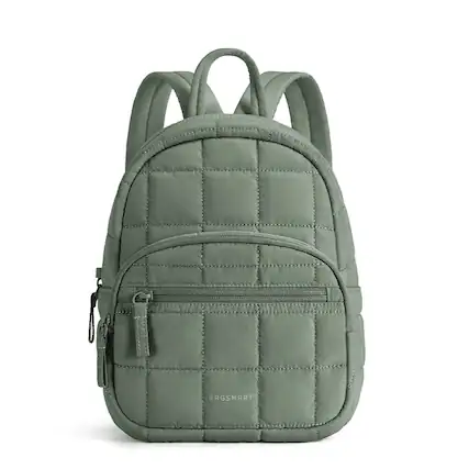 Front. Bagsmart - Backpack Purses for Women,Lightweight Quilted Mini Backpack,Water-resistant Puffer Small Daily Backpack Fashion Bookbag - Sky Blue.
