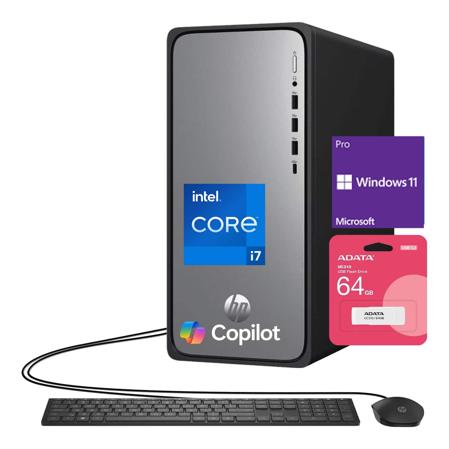 Pro  
Windows 11  
Microsoft  
Intel Core i7  
HP Copilot  
ADATA UC310 USB Flash Drive 64 GB