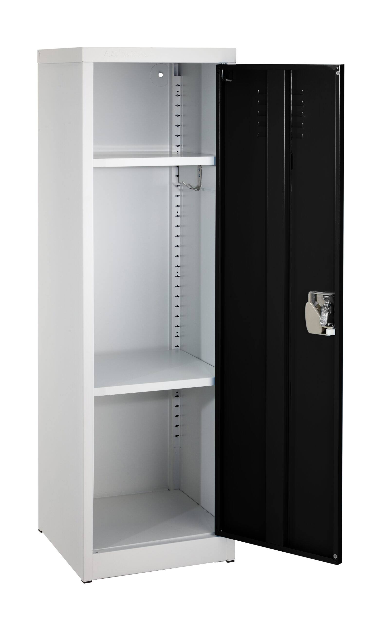 Alt View 1. AdirOffice - Storage Locker 629-Series 48" H 1-Tier Steel Locker with Key Lock - Black.
