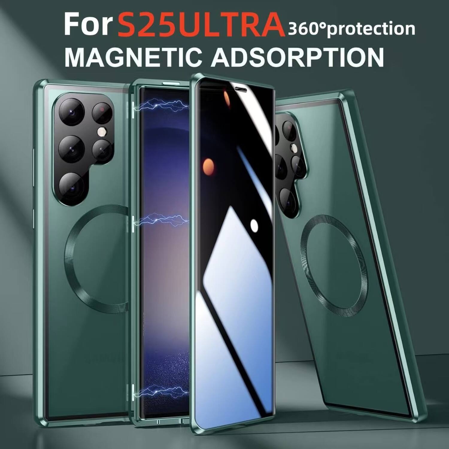 For S25ULTRA 360° protection MAGNETIC ADSORPTION