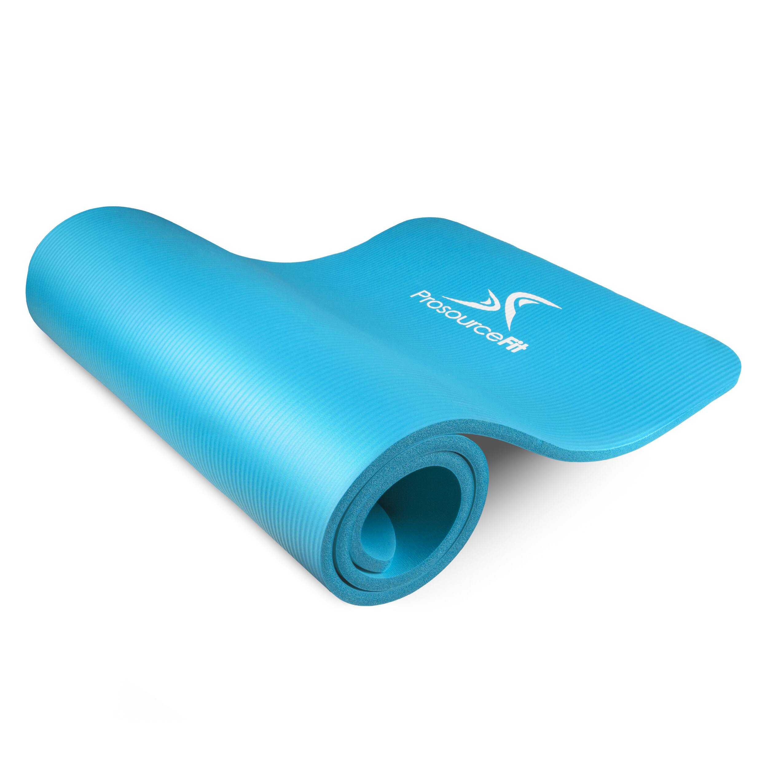 ProsourceFit - Extra Thick Yoga and Pilates Mat, 1/2-in - Aqua
