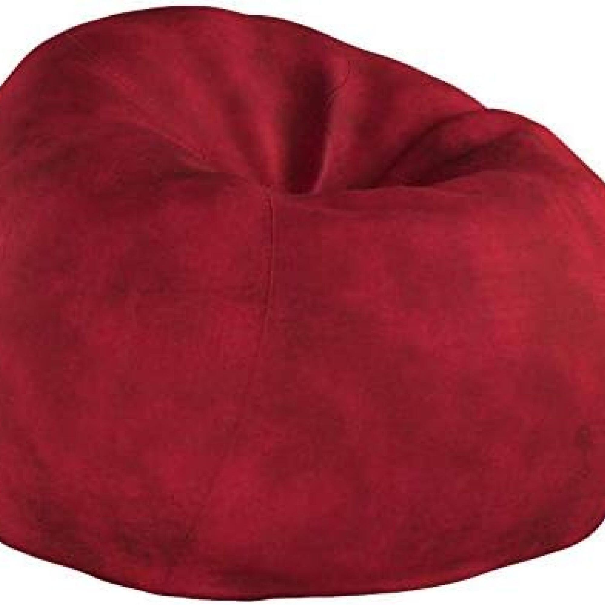 Alt View 2. GOODSILO - Spacious High-Density Shredded Foam Bean Bag Chair with Removable Soft Cover for Ultimate Relaxation - Red.