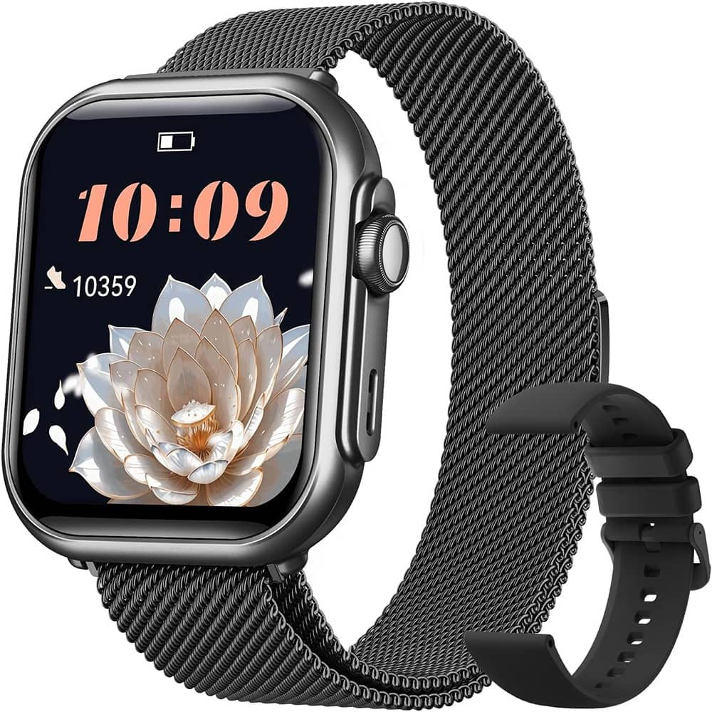 RTMB - 1.83" Smart Watch with Heart Rate, Blood Pressure & Fitness Tracking, Black - Color: Carbon-Black - (2023)