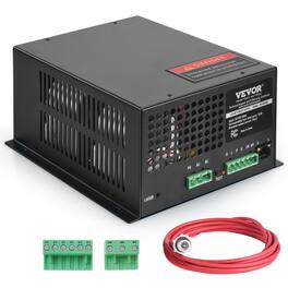 VEVOR - CO2 Laser Power Supply, 60W, Power Supply for 60W Laser Tube, Constant Current Protection, Open Circuit Protection - Black