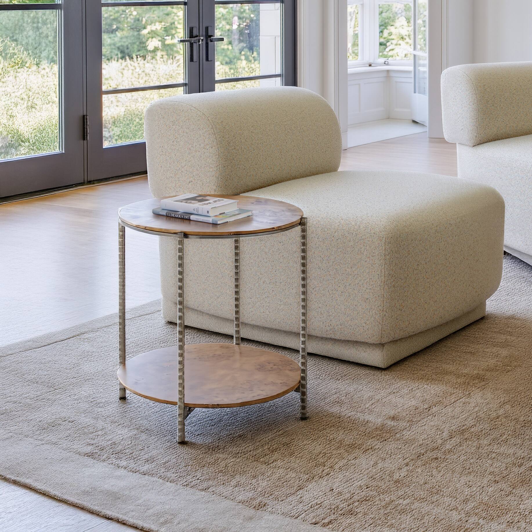 Angle. Hivvago - Adna Side Table Brown - Brown.