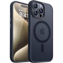 Entronix - Magnetic iPhone 16 Pro Case - Translucent Frosted Matte Finish - Black