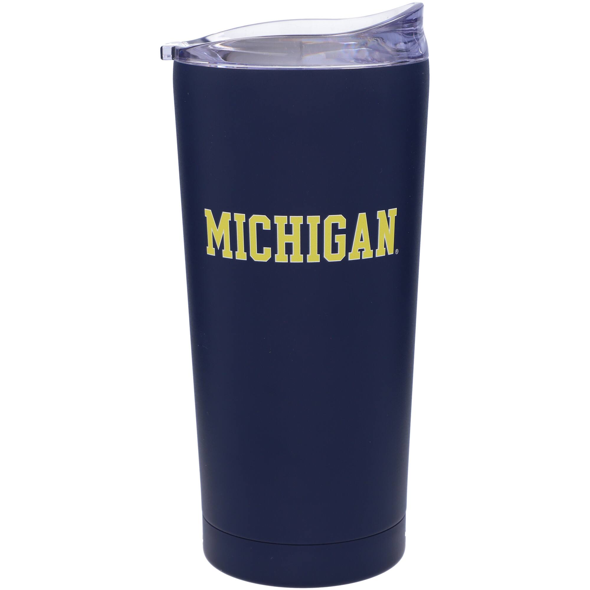 Alt View 1. Logo Brands - Michigan Wolverines 20oz. Flipside Powder Coat Tumbler - Multicolor.