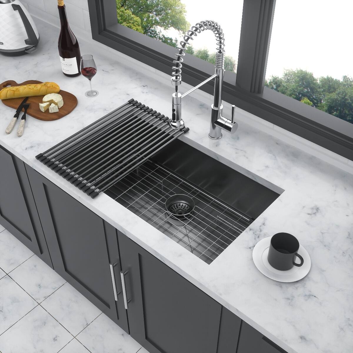 Ropilly 32 inch undermount kitchen sink, stainless steel sink, 16 gauge ...