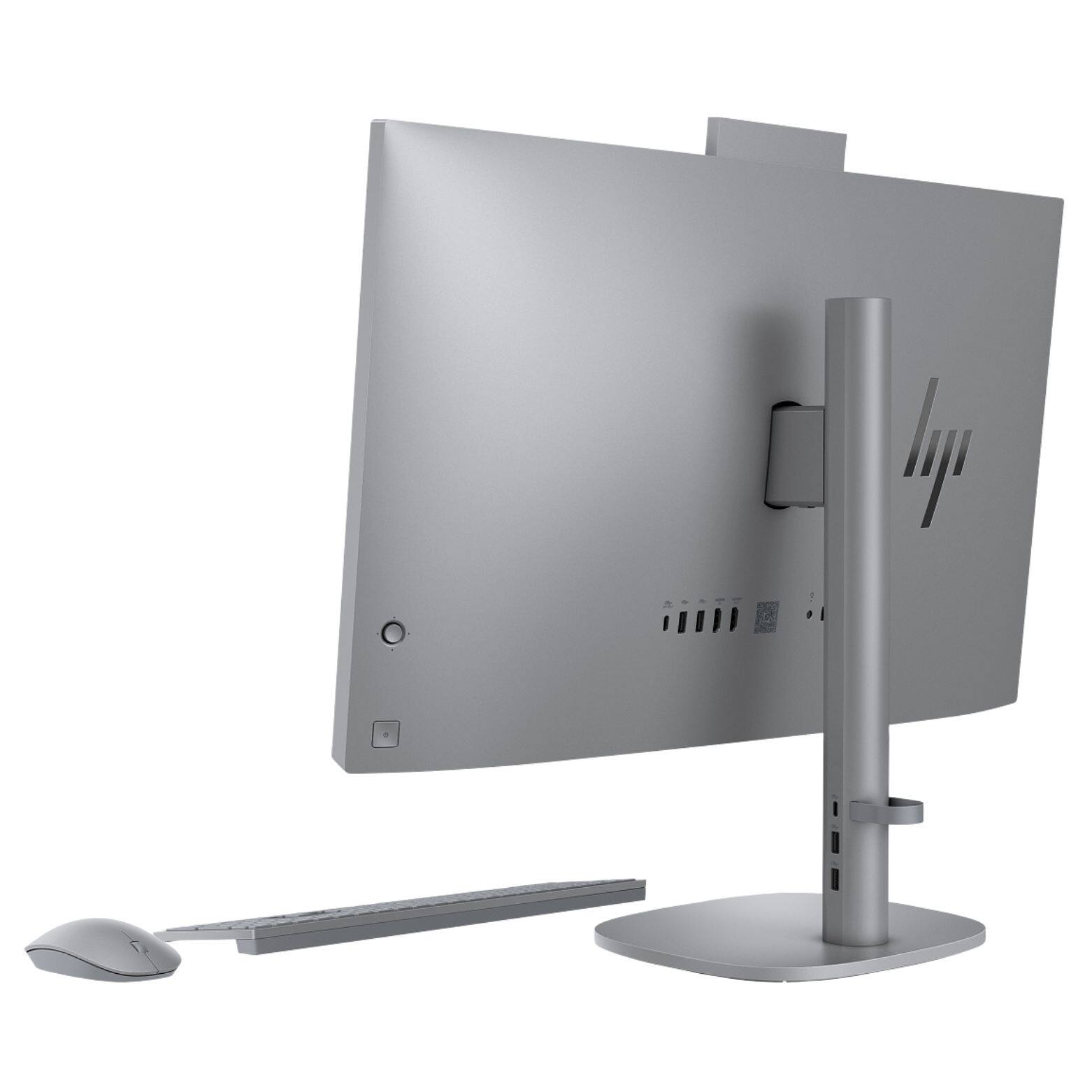 Alt View 3. HP - OmniStudio X 27-cs0000 27" FHD IPS Intel Ultra 7 155H 1.4 GHz 32GB 2TB SSD Intel Arc Windows 11 Home All-in-One Desktop - Meteor Silver.