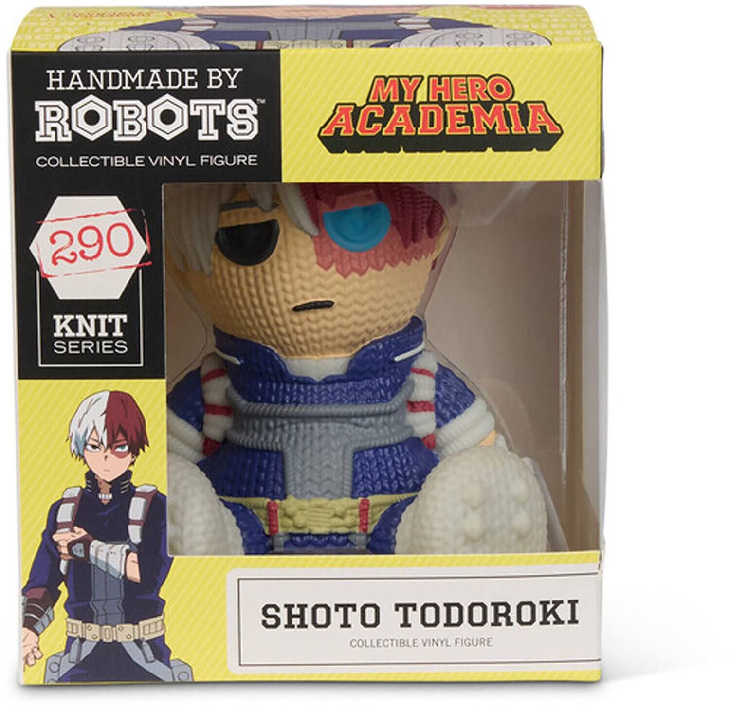 HANDMADE BY  
ROBOTS  
COLLECTIBLE VINYL FIGURE  

MY HERO ACADEMIA  

290  
KNIT SERIES  

SHOTO TODOROKI  
COLLECTIBLE VINYL FIGURE