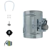Zephyr - Duct 8 In. Universal Make-Up Air Damper Kit for Range Hood - Silver