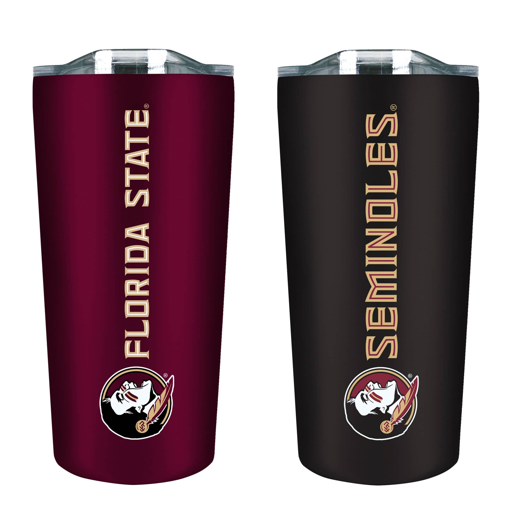Photos - Mug / Cup The Fanatic Group - Florida State Seminoles 18oz. Soft Touch Tumbler Two-Piece Set - Multicolor 4413306