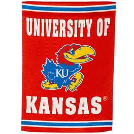Evergreen Enterprises - Kansas Jayhawks 28" x 44" Double-Sided Embossed Suede House Flag - Multicolor