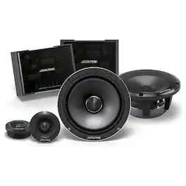 Alpine - HDZ-65CS Status Hi-Res Series 6-1/2" 2-way Slim-fit Component Speaker System - Black/Gray