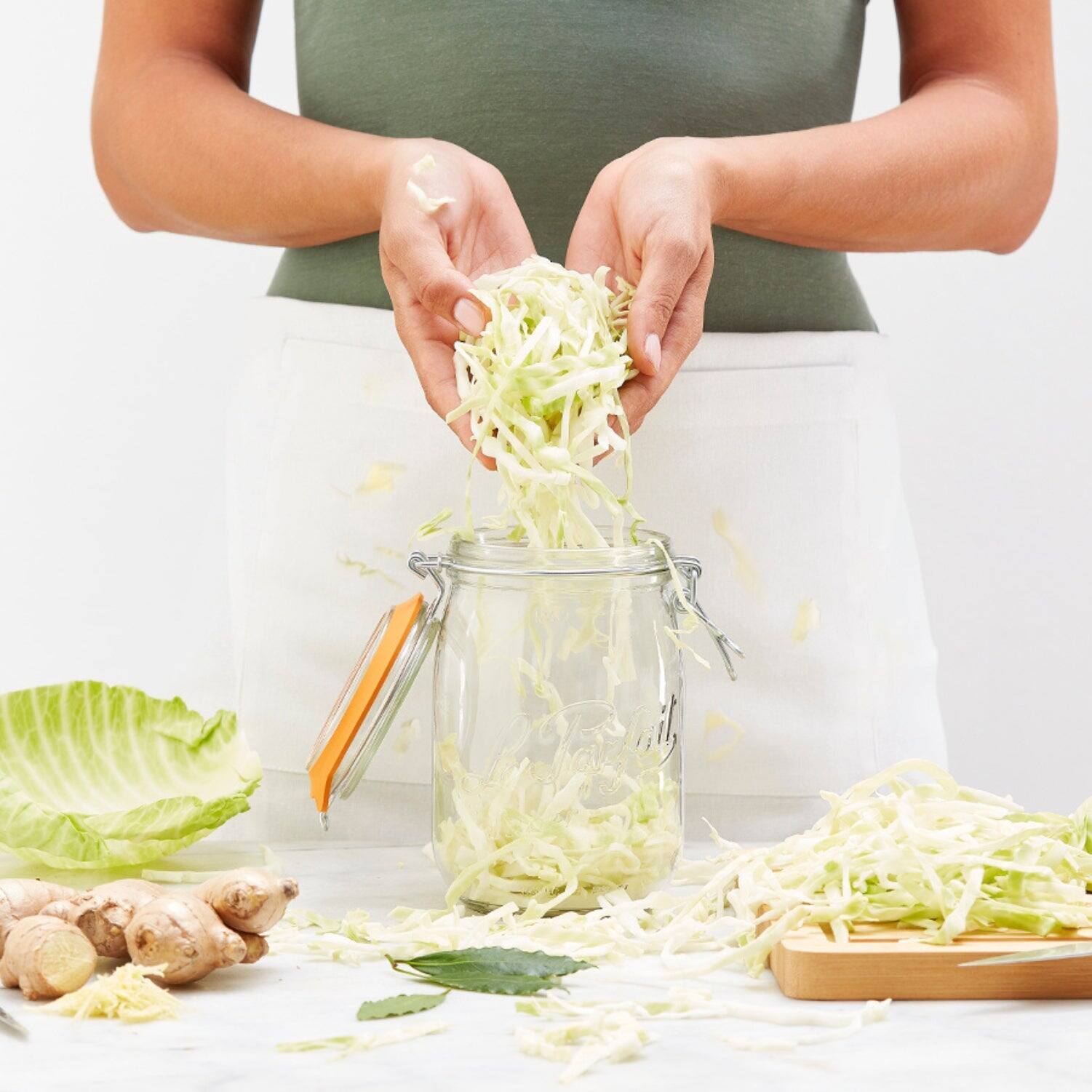 Alt View 1. Le Parfait - Super Jar - 1L French Glass Canning Jar w/Round Body, Airtight Rubber Seal & Glass Lid, 32oz/Quart (Pack of 4).