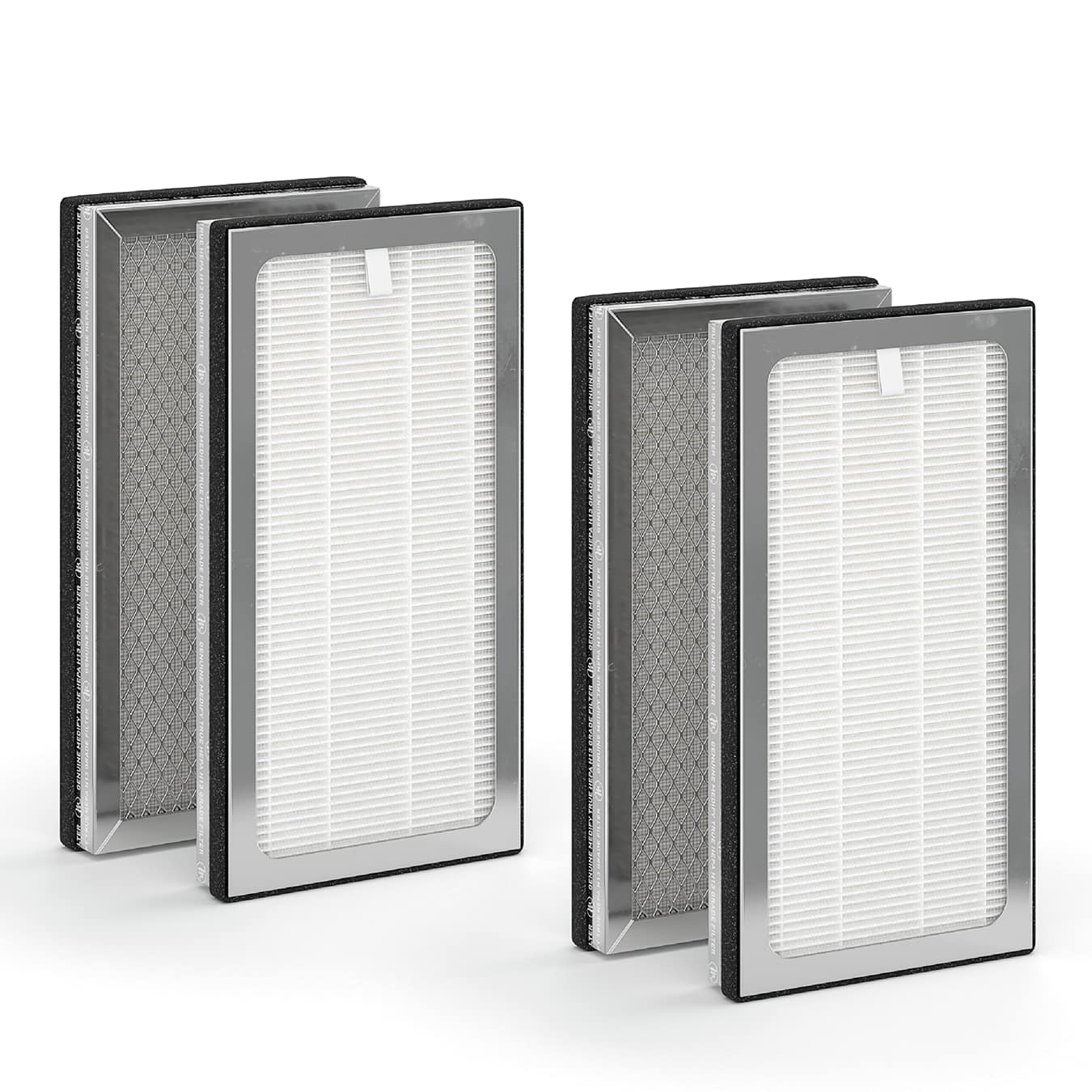 Medify Air - MA-15 Genuine HEPA H13 Replacement Filter - 2 pack - Silver - Front_Zoom