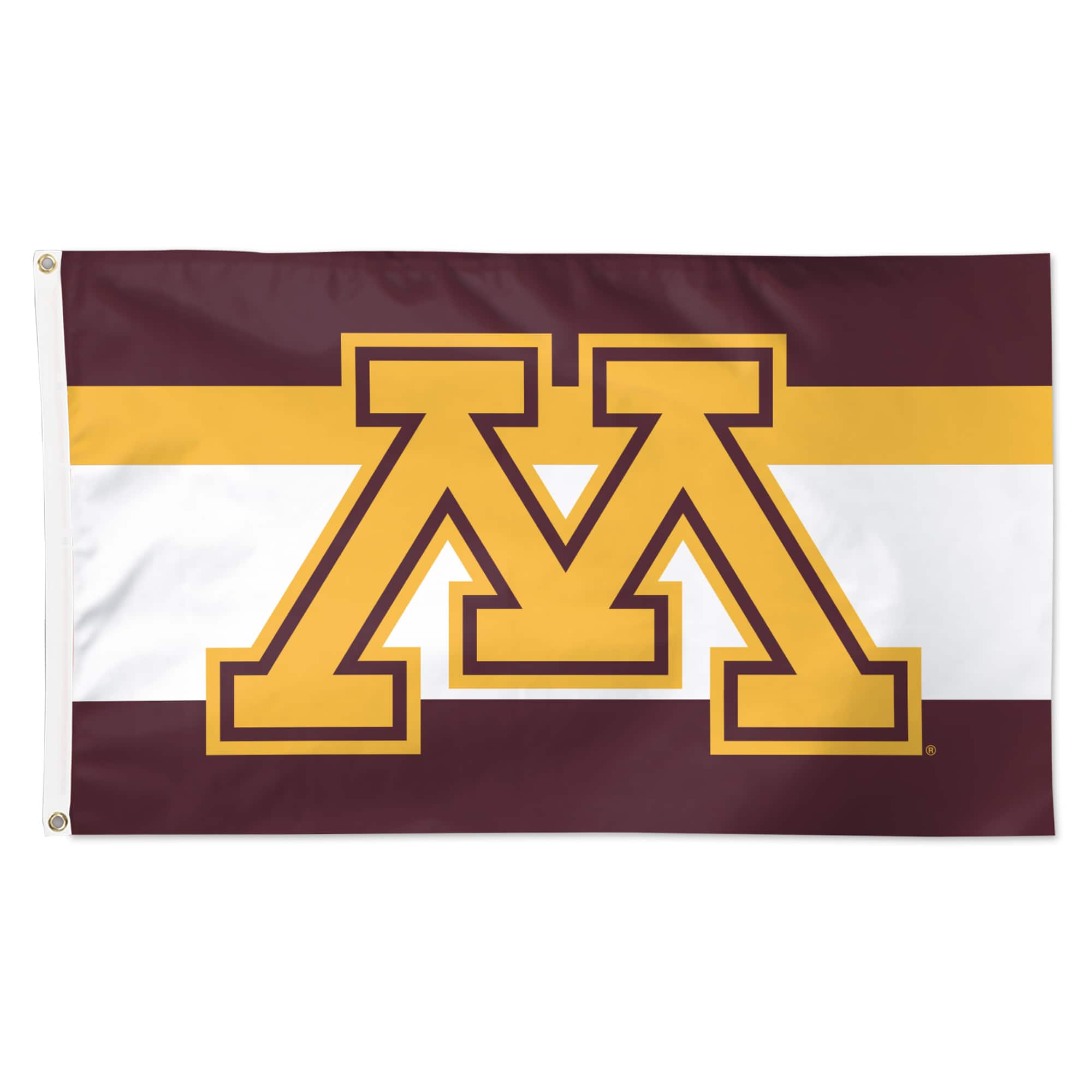 WinCraft - Minnesota Golden Gophers 3' x 5' Horizontal Stripe Deluxe Single-Sided Flag - Multicolor