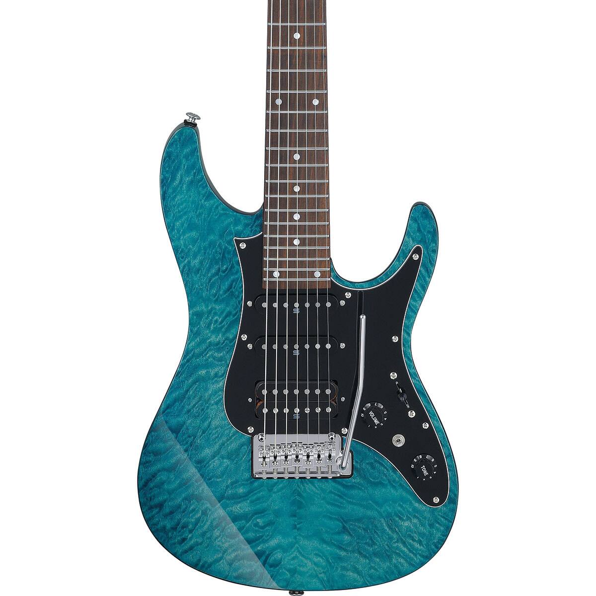Alt View 3. Ibanez - Ibanez AZ Premium Series AZ447P1QM 7-String Electric Guitar, Cosmic Blue.