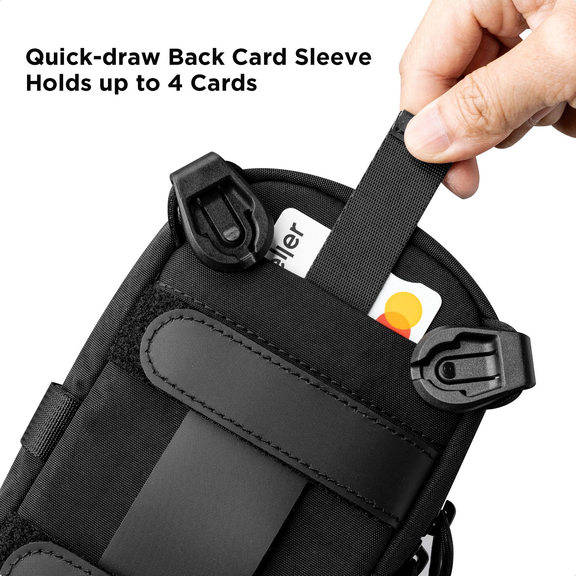 Quick-draw Back Card Sleeve  
Holds up to 4 Cards