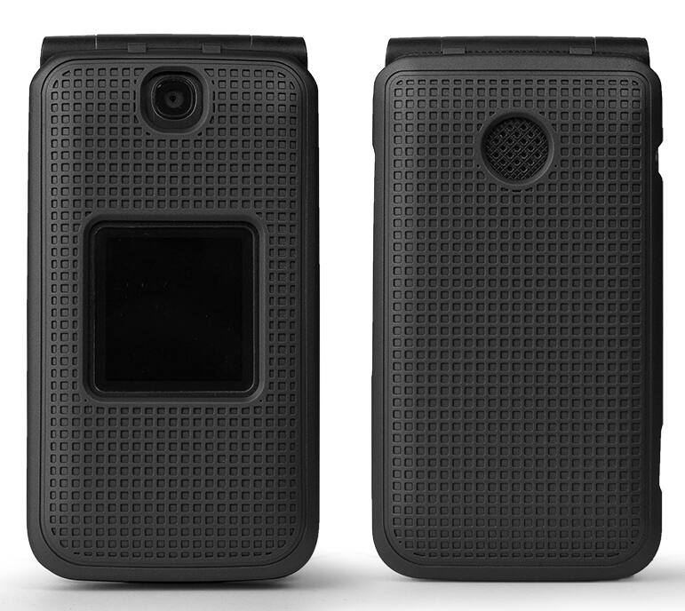 Alt View 6. Nakedcellphone - Case and Belt Clip Holster for Alcatel Go Flip V, Quickflip - Black.