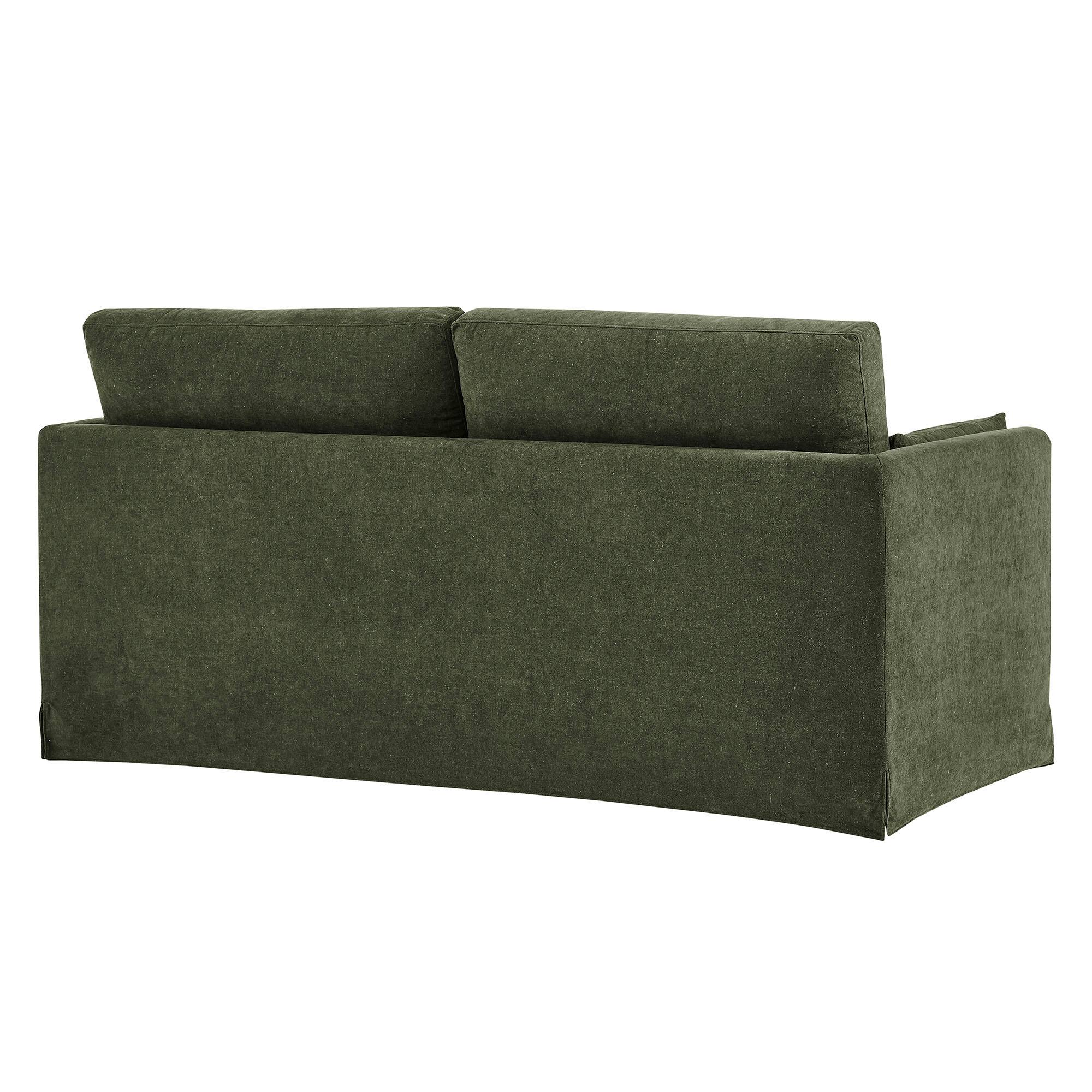 Alt View 4. Modway - Wellfleet Slipcovered Linen-Blend Loveseat by Modway - Sage.
