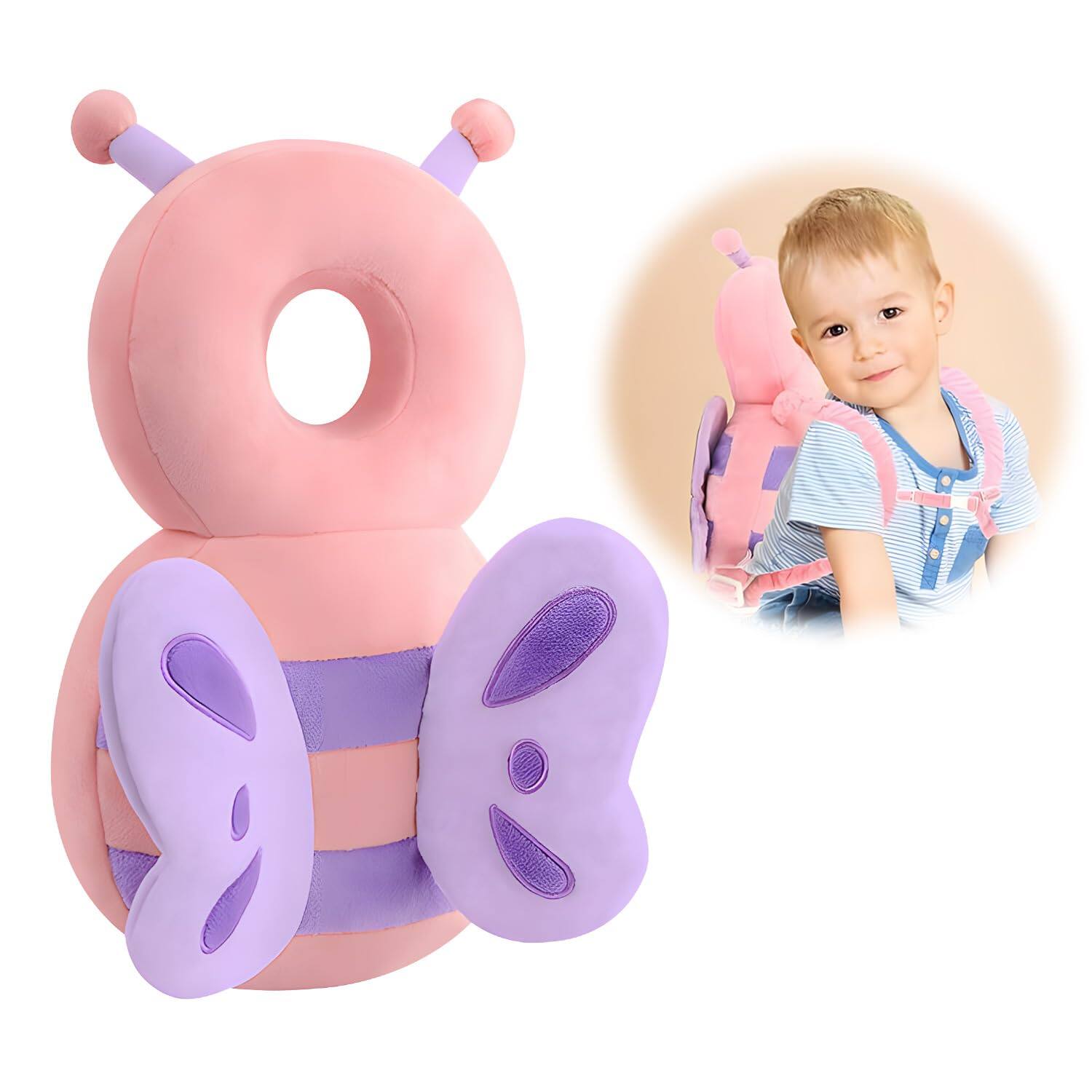 Cozy Serene - Head Protector Adjustable Protection Backpack - Butterfly