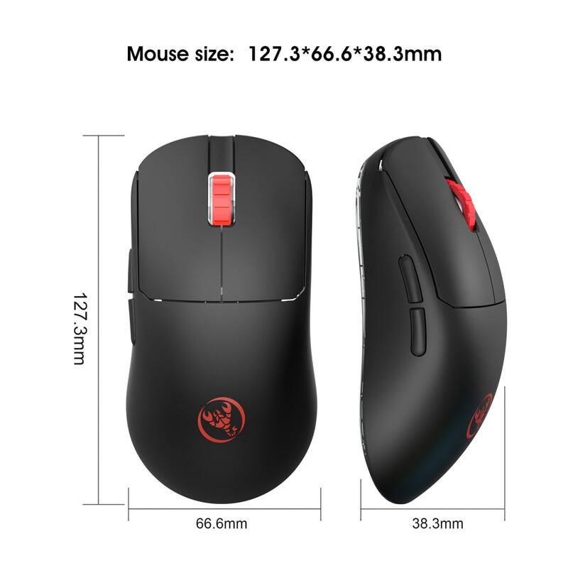 Mouse size: 127.3*66.6*38.3mm