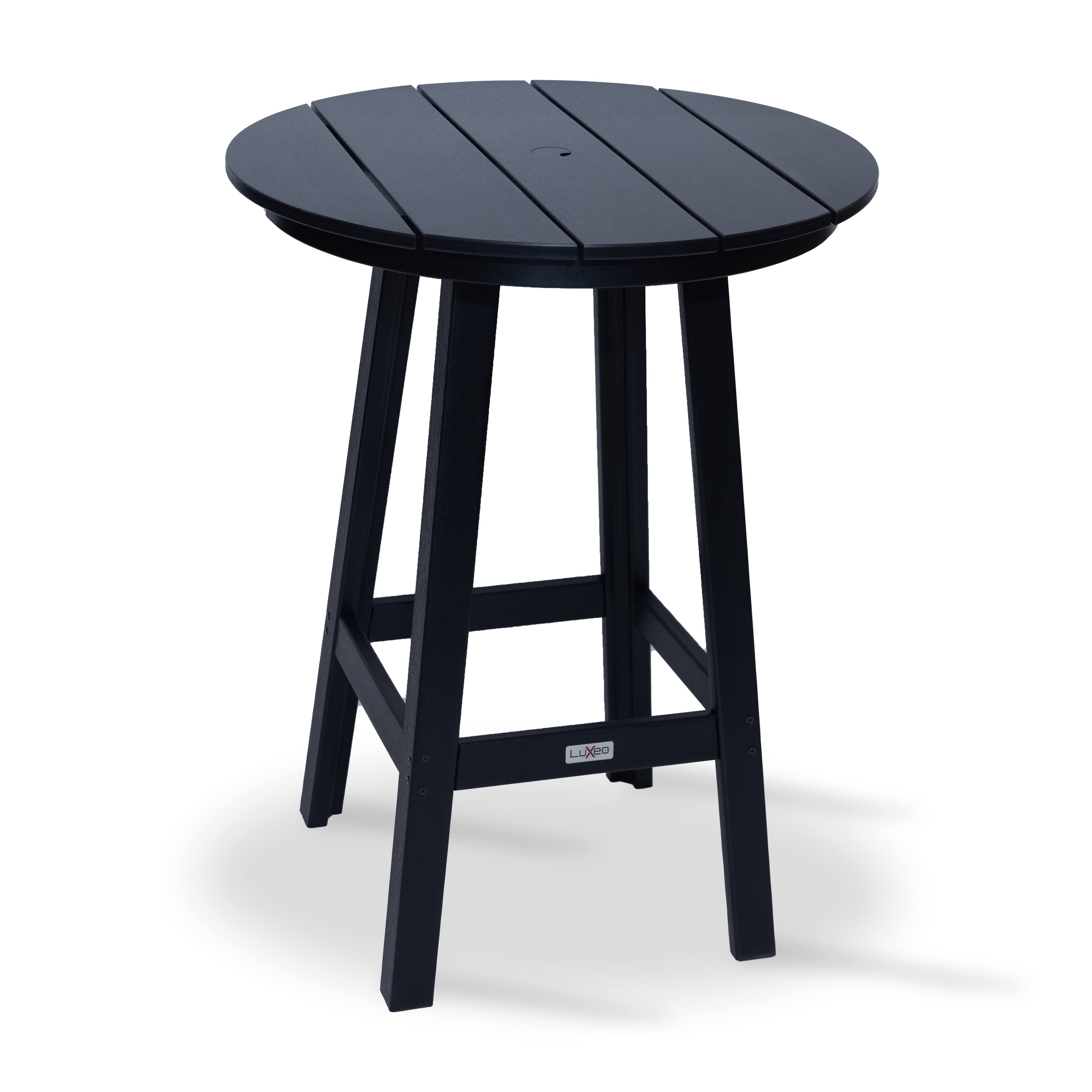 Alt View 1. LuXeo - Mason-Cabo Round Counter Bar,  Gray ( 3-Piece Set) - Gray.