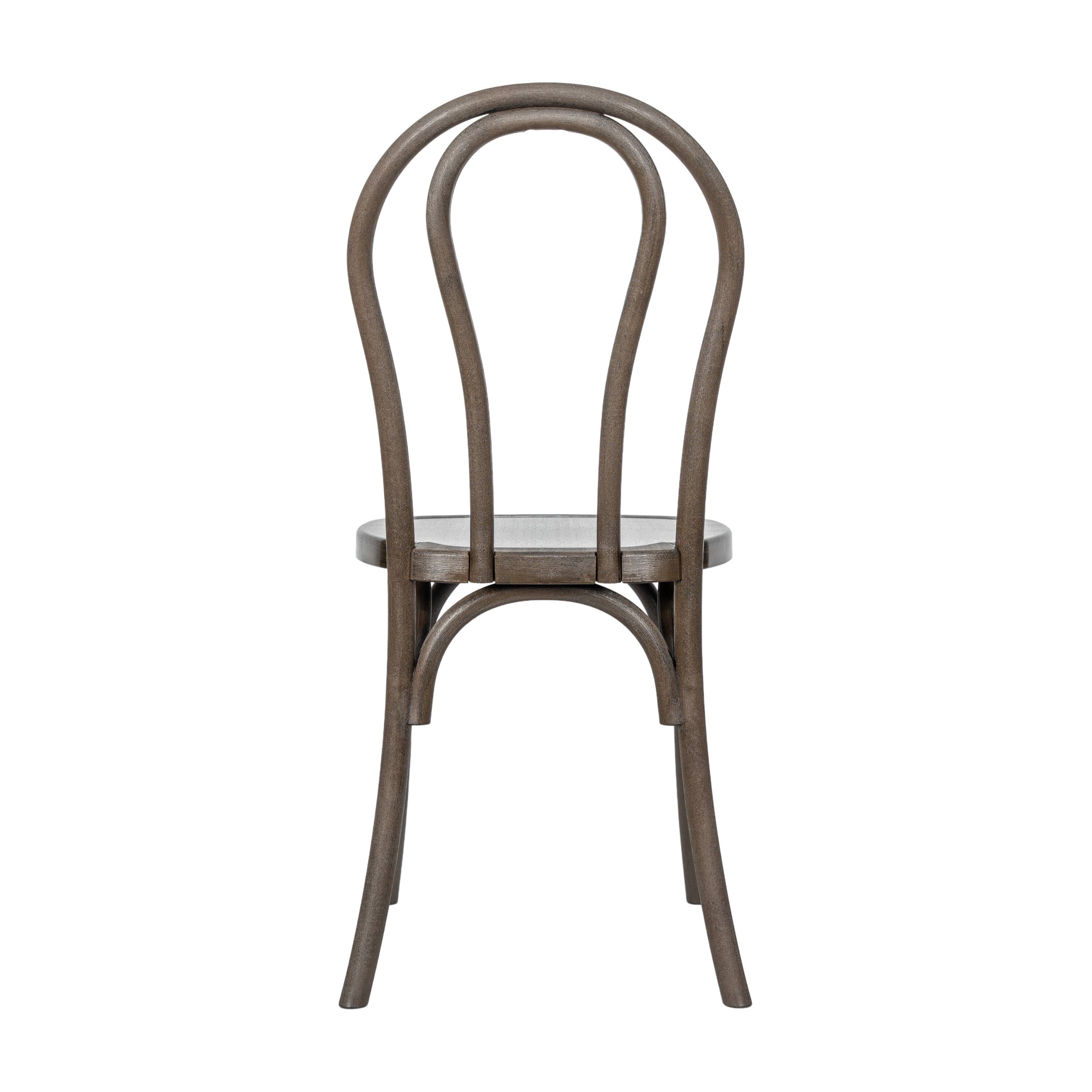 Alt View 7. Emma + Oliver - Hensler Set of 2 Weather-Resistant Wood Look Stackable Resin Thonet Chairs for Indoor/Outdoor Use - Dark Brown.