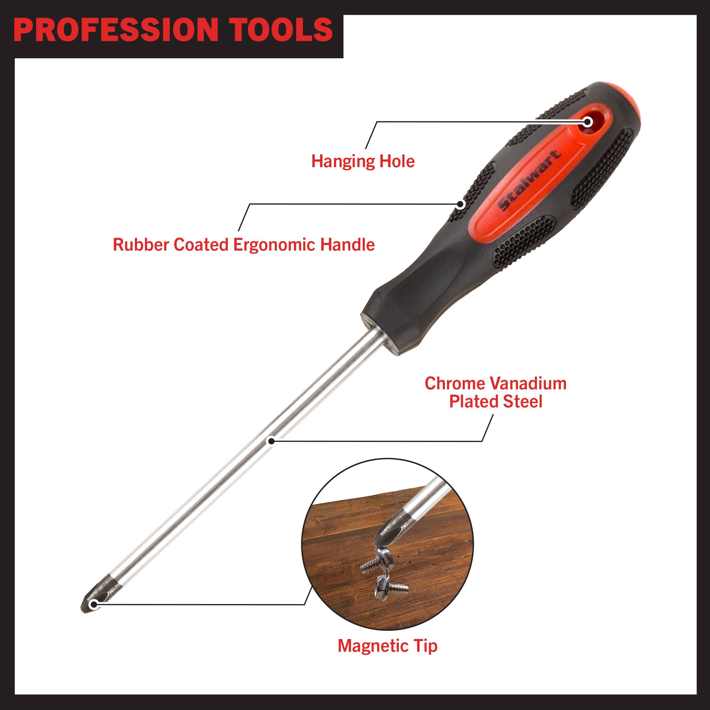 PROFESSION TOOLS

- Hanging Hole
- Rubber Coated Ergonomic Handle
- Chrome Vanadium Plated Steel
- Magnetic Tip