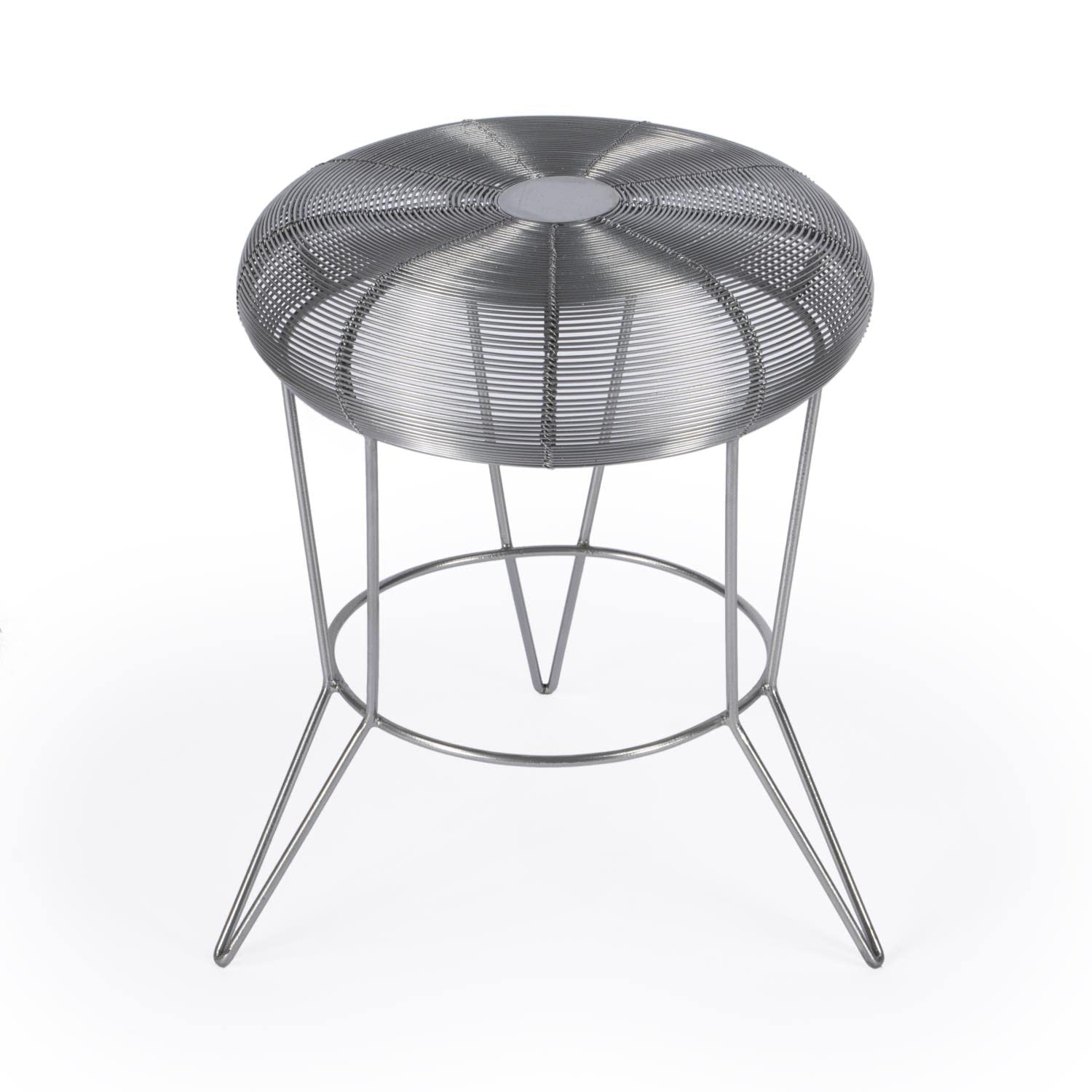 Alt View 1. Butler Specialty - Allen Decorative Wire Side Table - Silver.