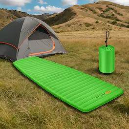 BreeBe - Waterproof 3-Inch Inflatable Camping Mattress for Outdoor Sleeping - Green