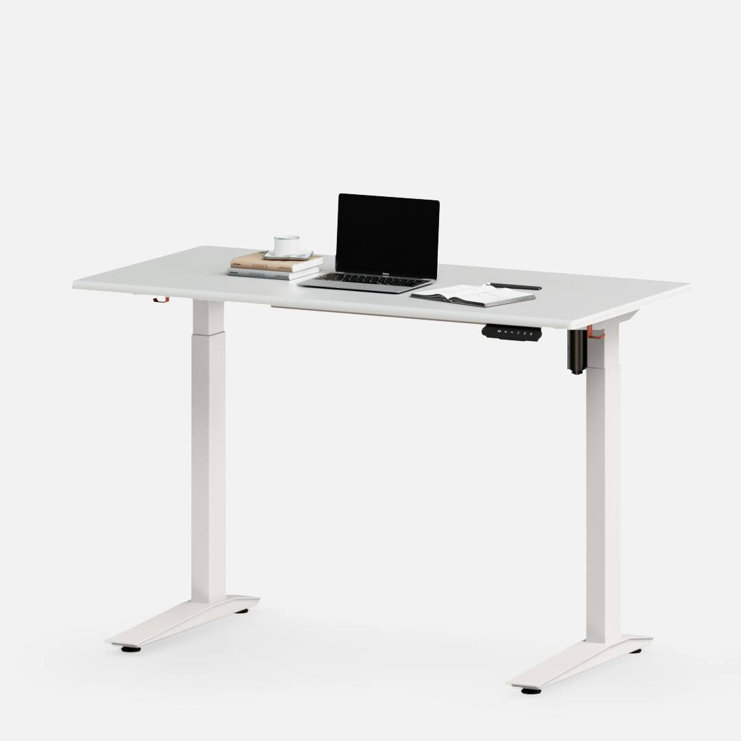 Front. Autonomous - Autonomous Desk 5 Electric Standing Desk - Autonomous Desk 5 Essential - Titanium White.