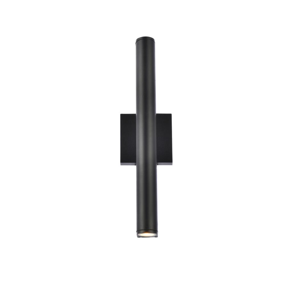 Angle. Living District - Raine Integrated LED wall sconce in black - Black.