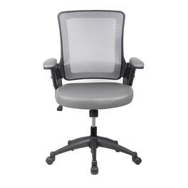 Forest'nSky - Grey Mid-Back Mesh Task Office Chair with Height Adjustable Arms - Gray