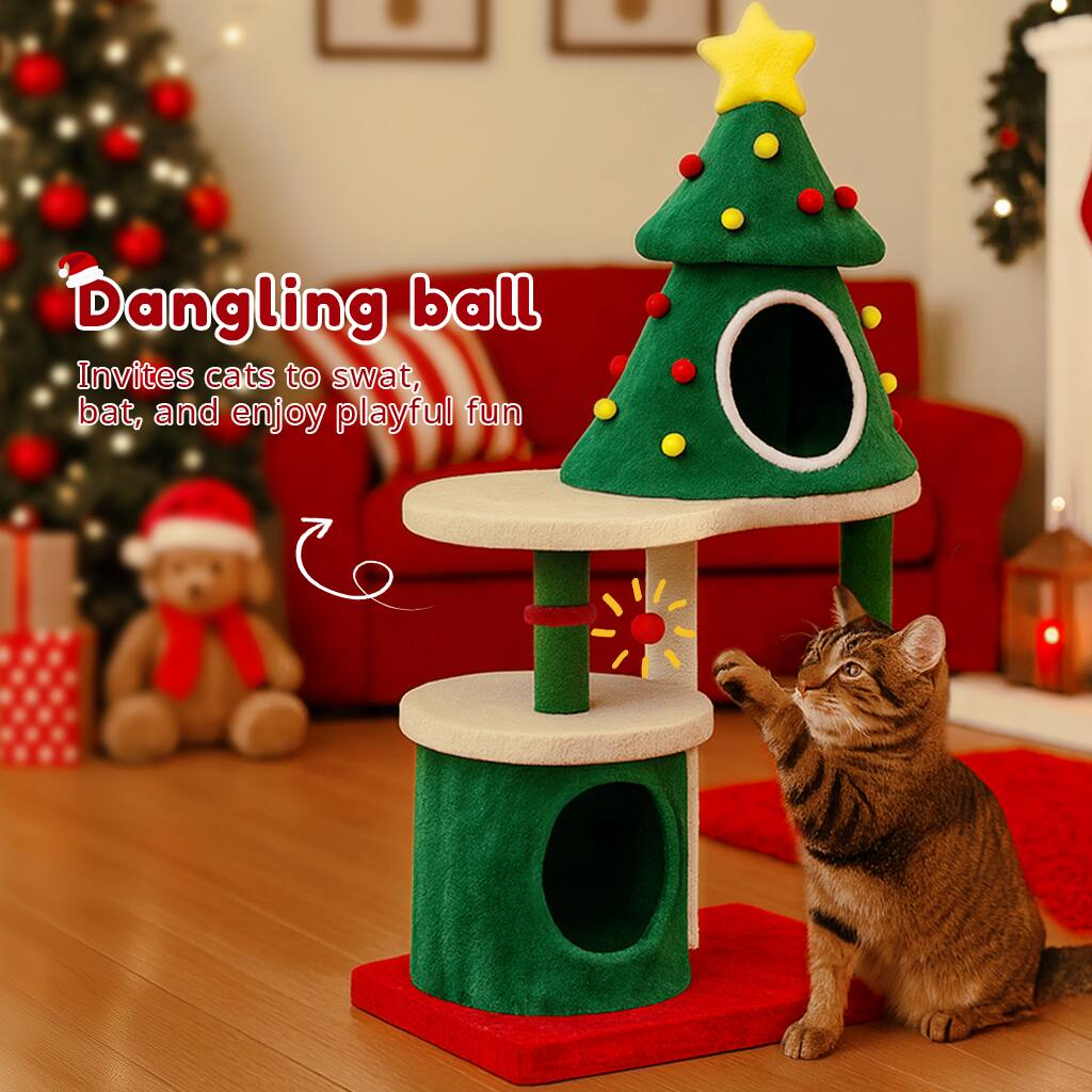 Dangling ball  
Invites cats to swat, bat, and enjoy playful fun
