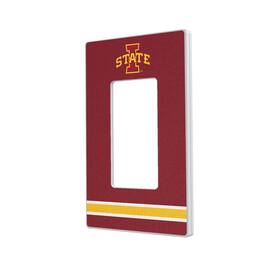 Keyscaper - Iowa State Cyclones Stripe Design Single Rocker Light Switch Plate - Multicolor