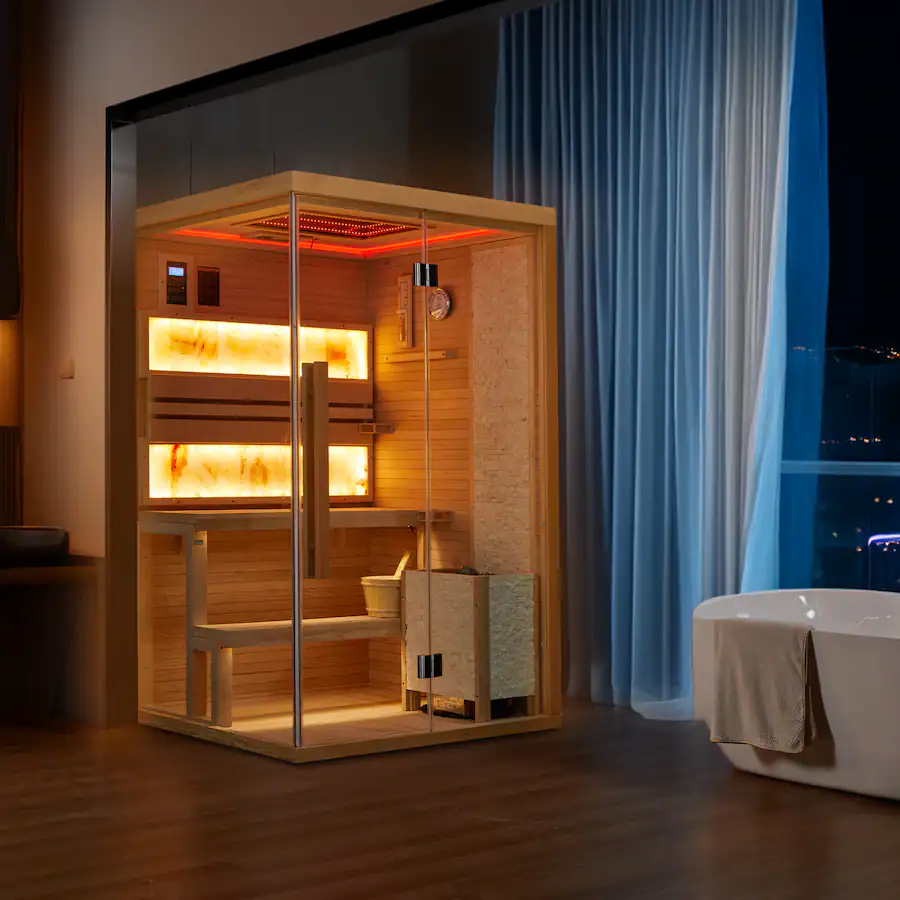 U HOMY 2 Person Steam Sauna Energy Efficient with Chromotherapy, 7 ...